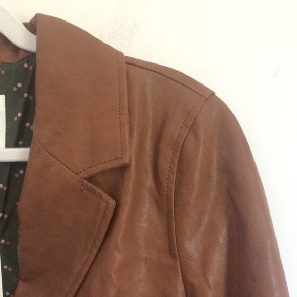 Anthro Hayden Embroidered Faux Leather Jacket - Small - Picture 9 of 12